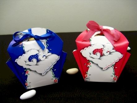 Panier baptême garçon ou fille collection bébé fait la sieste