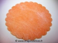 Rond de tulle pour dragées en polytulle Orange
