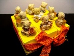 Gâteau les petits oursons pour baptême ou anniversaire 