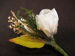 Bouquet sur tige pour décoration avec feuille et brins naturels 