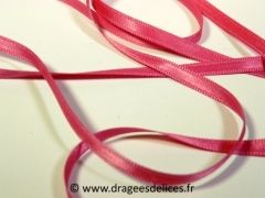Ruban satin unis Fuchsia