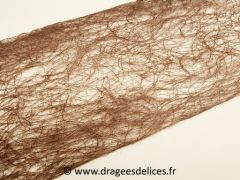 Chemin de table en abaca Marron
