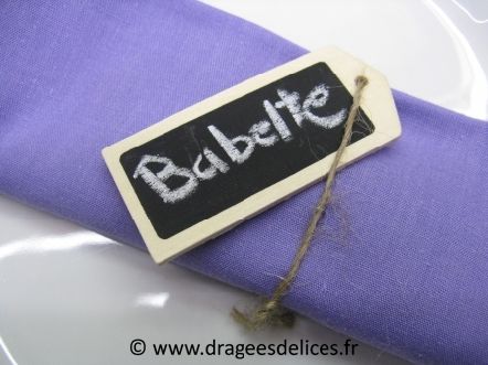 Ardoise en bois marque place