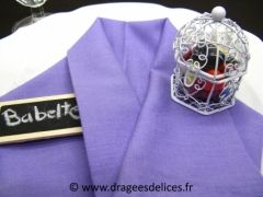 Cage métallique pour mariage baptême et communion en fin de série Blanc