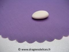 Tulle en coton pour thème nature à bord festonné Parme