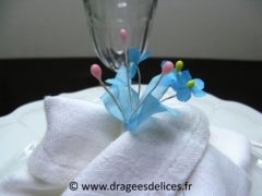 Bouquet fleurettes Bleu ciel