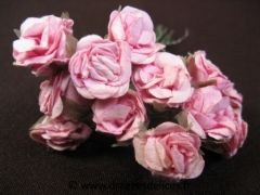 Bouton de rose en papier pour décoration de tulle et boite de dragées Rose