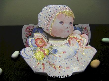 Lot de 14 boites vintage pour baptême la petite fille : Boite baptême la petite fille