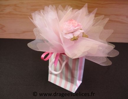 Sac vis ta vie à garnir de dragées pour baptême fille : Sac vis ta vie à garnir de dragées pour baptême fille