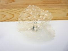 Lot de 10 tulles pas cher en résille rebrodé Champagne