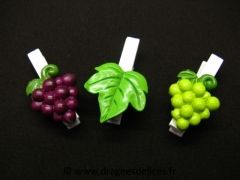 Pinces grappe de raisin et feuille de vigne 