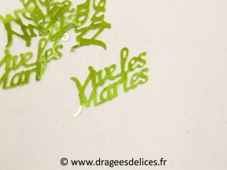 Confettis de table vive les mariés
