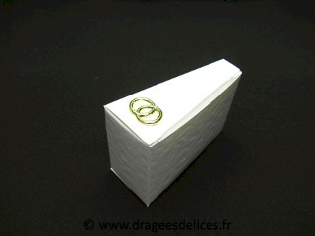 Kit boite part de gâteau pour mariage avec paire  d﻿﻿´alliances : Kit boite part de gâteau pour mariage avec paire d`alliances