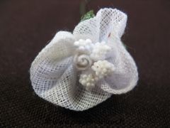 Fleur Coralie pour décoration de tulles et boites dragées Blanc