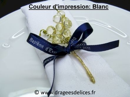 Bracelet souvenir en satin imprimé