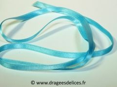 Ruban satin unis Bleu ciel