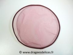 Voile Morgane brillant avec bord satin à garnir de dragées Bordeaux