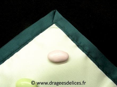 Lot de 7 pochettes en satin pour mariage baptême ou communion : Lot de pochettes en satin pour dragées à prix cassé