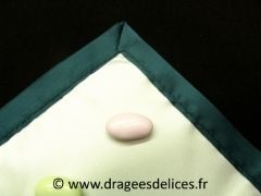 Lot de 7 pochettes en satin pour mariage baptême ou communion Vert sapin