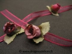 Guirlande de table en organga Bordeaux