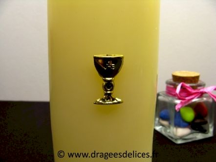 Bougie communion avec son calice
