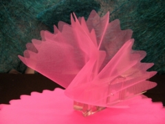 Voile cristal unis à dragées pas cher Fuchsia