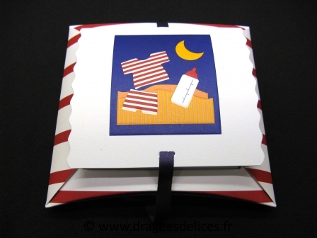 Boite coussin pour baptême collection biberon