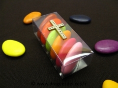 Boite rectangulaire en PVC pour mariage baptême et communion 