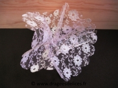 Tulle dentelle fleur pour mariage, baptême, communion Parme