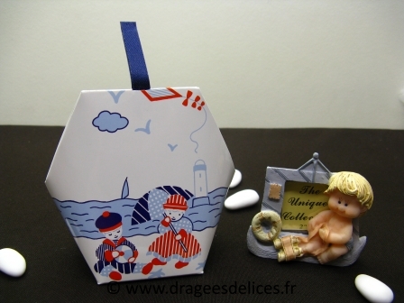 Panier baptême les petits matelots à la plage