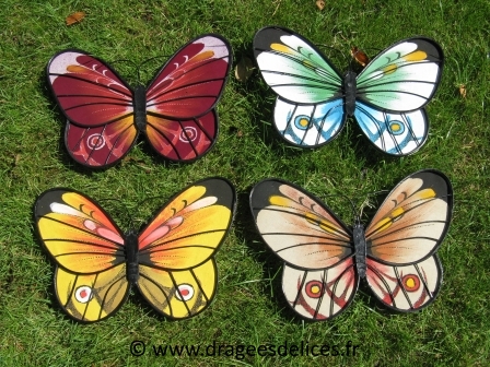 Lot de 4 papillons