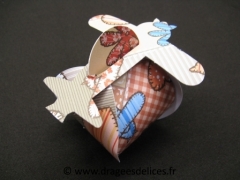 Berlingot collection canaille avec étiquette avion pour baptême Marron