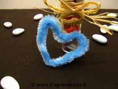 Ruban chenille pour décoration Bleu ciel