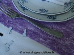 Set de table en intissé Prune