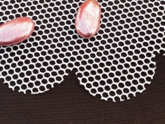 Tulle en coton nid d´abeille pour mariage, baptême et communion Blanc