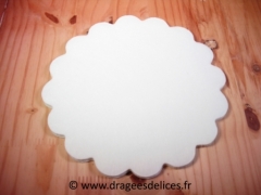 Rond de tulle pour dragées en polytulle Blanc