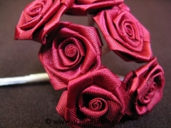 Grosse rosette ourlée pour mariage, baptême et communion Bordeaux