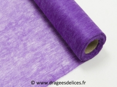 Chemin de table en intissé Prune
