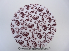Tulle floqué arabesque pour mariage baptême et communion Bordeaux
