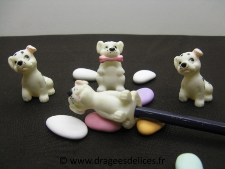 Dalmatien pour décoration de crayon pour baptême garçon ou fille