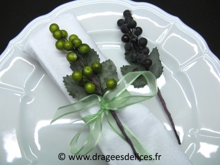 Lot de 9 grappes de raisins en promotion pour décorations