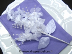 Bouquet Amandine pour vos décorations de serviette et de table Blanc