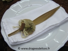 Feuille naturelle pour décorations de table sur le thème nature 