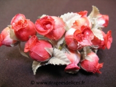 Bouton de rose pour décoration de tulles mariage baptême et communion Rouille