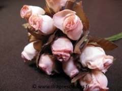Bouton de rose pour décoration de tulles mariage baptême et communion Sable