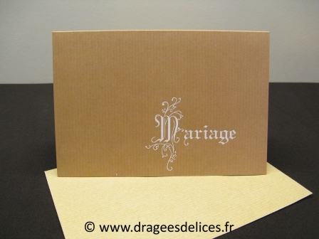 Faire part mariage kraft