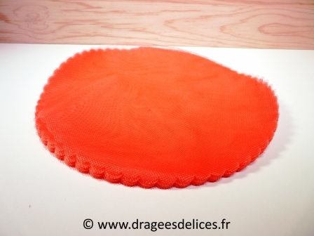 Tulle à dragées unis pas cher : Tulle à dragées unis pas cher orange