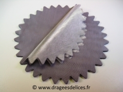 Voile brillant bicolore pour mariage baptême et communion Parme