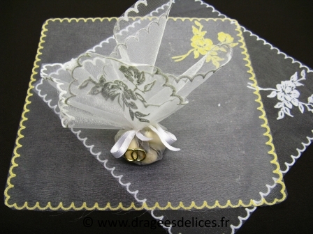 Voile carré pour noces d′or et noces d′argent