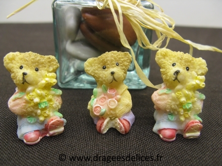 Petits nounours en résine pour décorations de boites et contenants : Petits nounours en résine pour décorations de boites et contenants